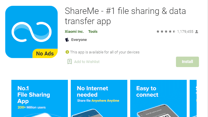 برنامه Share Me و آموزش نحوه انتقال فایل از طریق آن